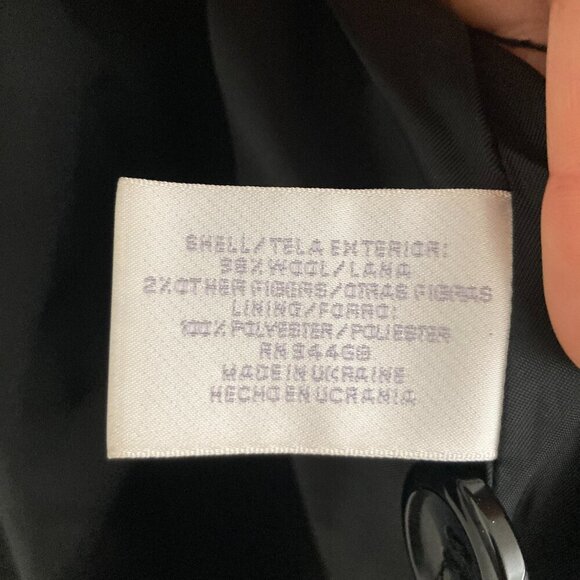 Vintage Worthington Wool Long Gray Coat Button Front Classic Minimalist Women 1X - Picture 11 of 12